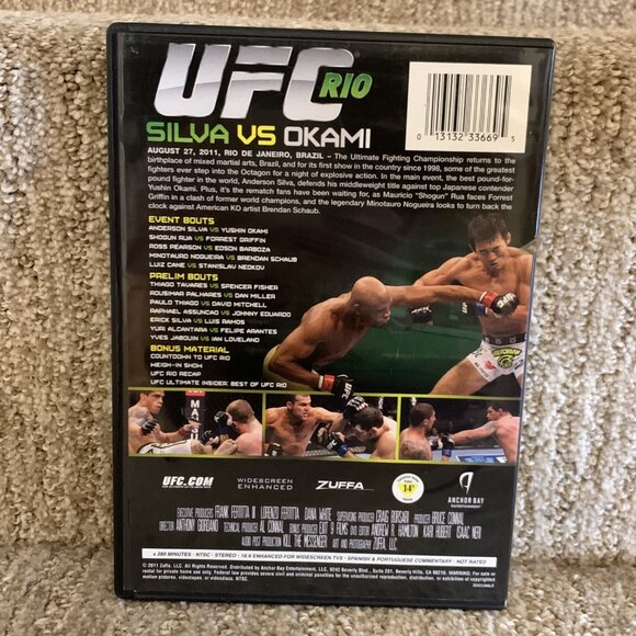 UFC 134 RIO Ultimate 2-Disc Edition DVD. Silva Vs Okami, Shogun vs Griffin PPV - Picture 3 of 4